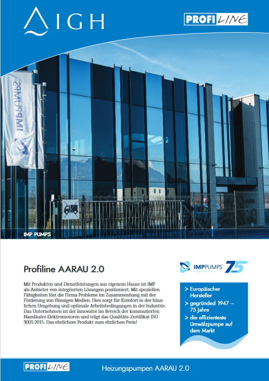 Cover von Profiline Hocheffizienzpumpen AARAU 2.0