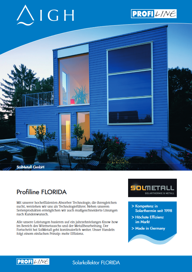 Cover von Profiline Solarkollektor FLORIDA