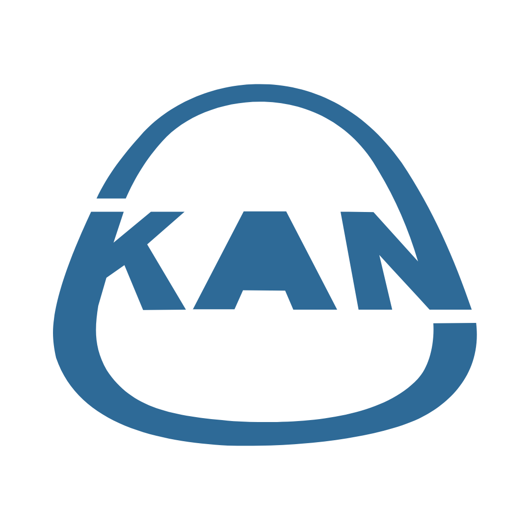 Das Bild zeigt das Logo des u.a. für Fußbodenheizung bekannten Herstellers Kan-Therm. Das Logo ist in der Farbe blau gehalten der Hintergrund ist weiß